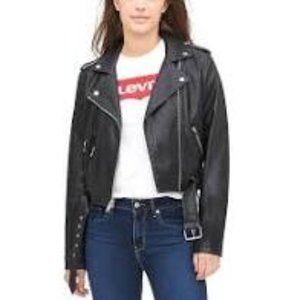 Levi Women's Faux-Leather Moto Jacket